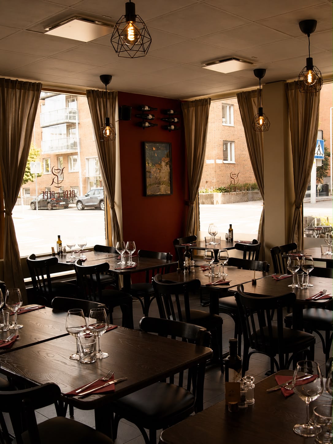 Interiör på italienska restaurangen Repe & Pepe i Solna